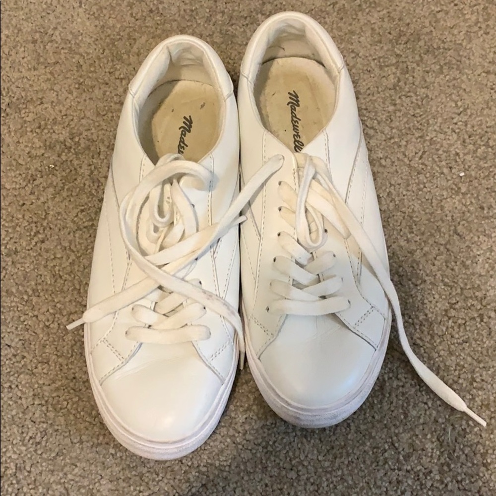 Madewell Leather Sidewalk Low-Top Sneakers